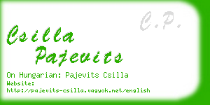 csilla pajevits business card